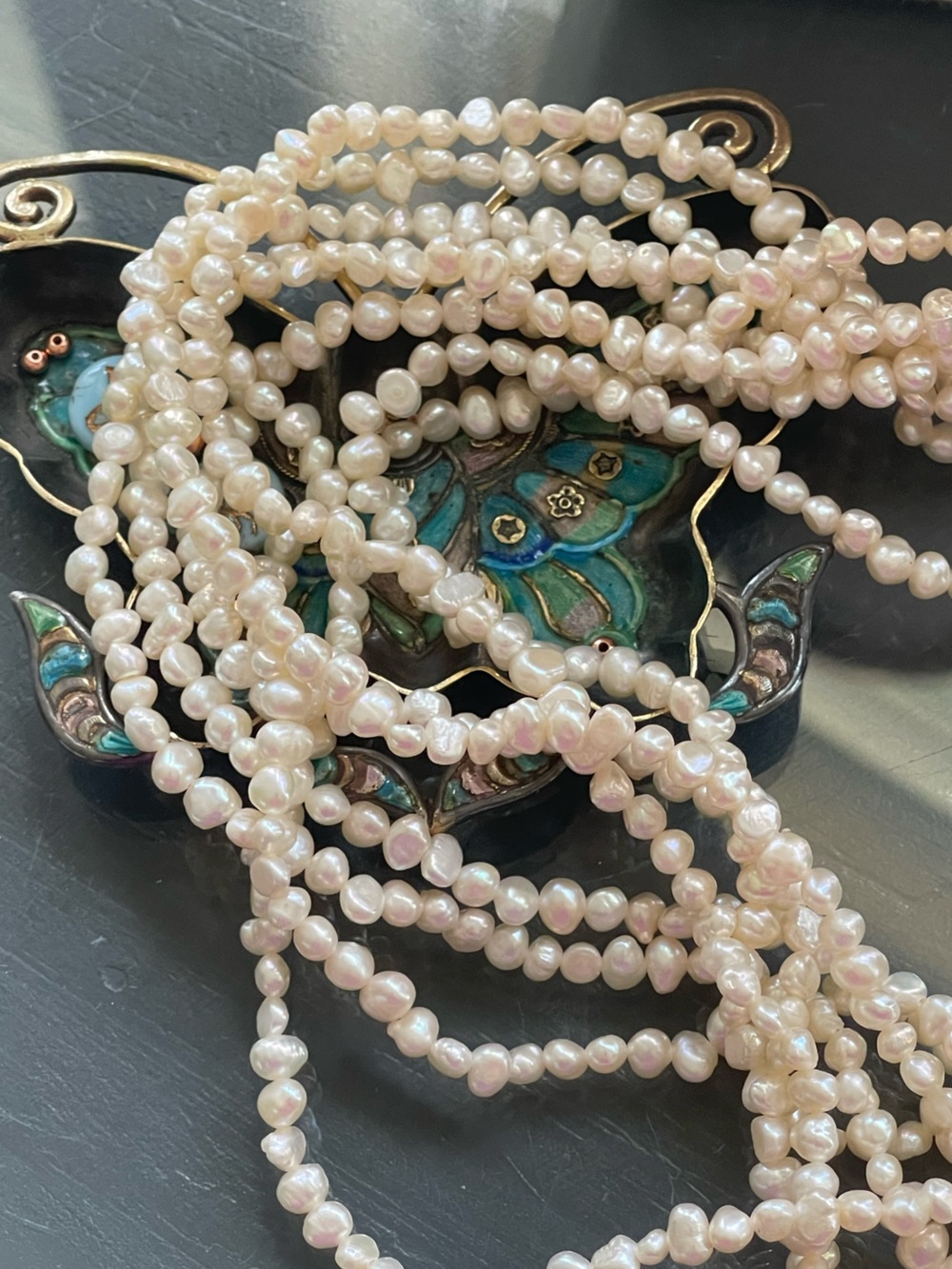 Multi-Strand White Freshwater Pearl Necklace